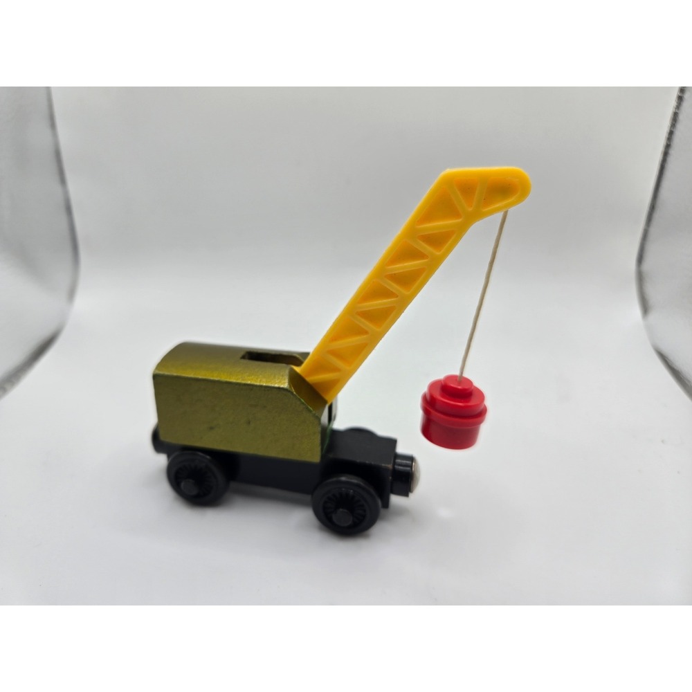 Breakdown Train Crane Car Wooden Railway Magnetic Gold Toy Thomas